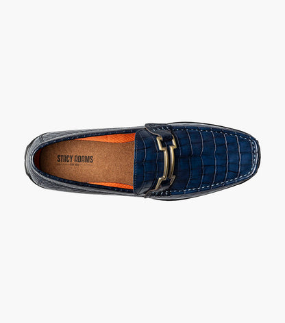 Stacy Adams Embrey Moc Toe Bit Slip On Clearance Men’s Shoes - Navy