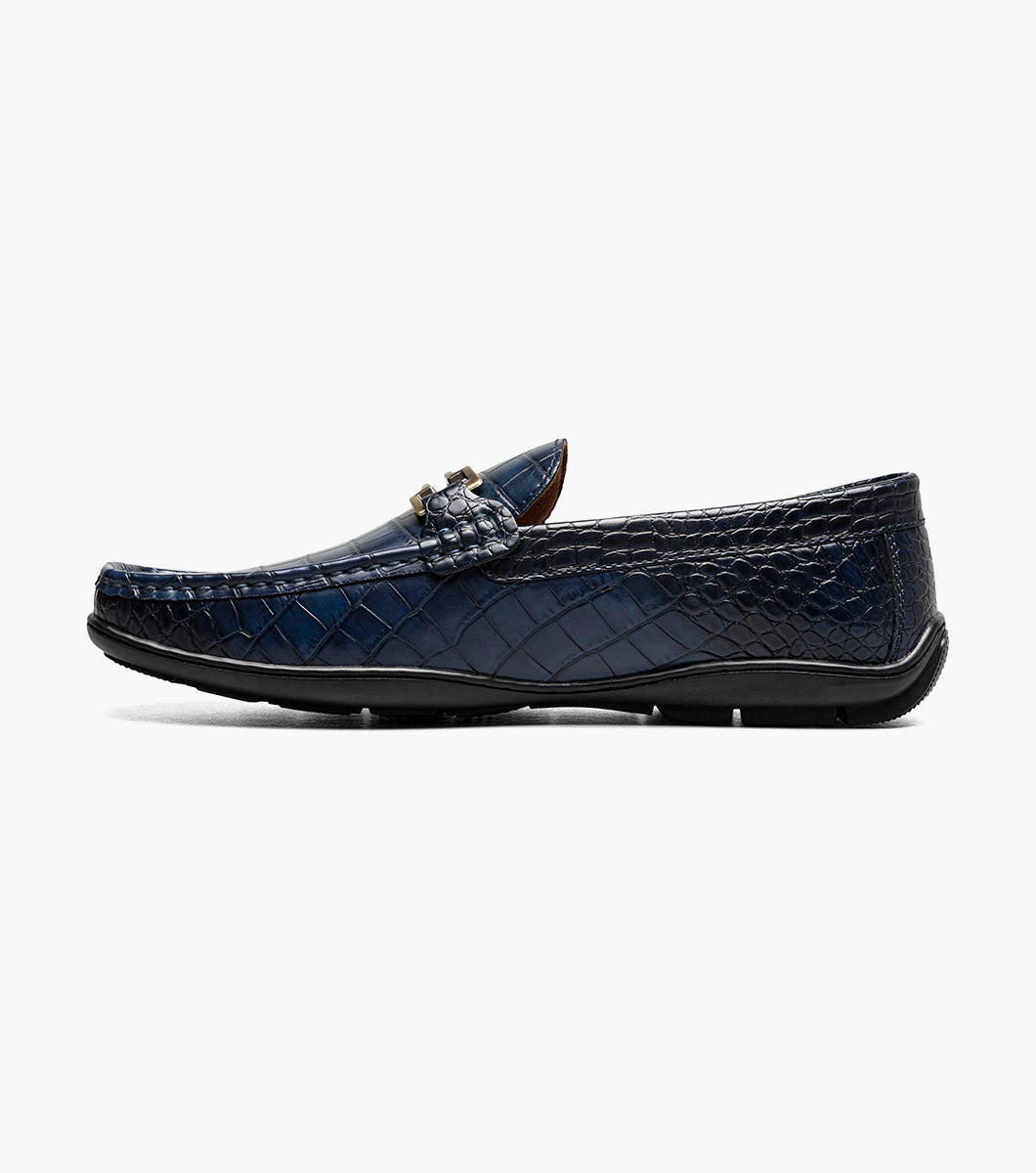 Stacy Adams Embrey Moc Toe Bit Slip On Clearance Men’s Shoes - Navy