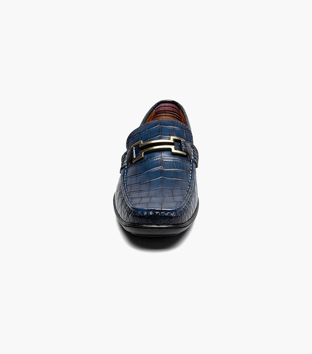 Stacy Adams Embrey Moc Toe Bit Slip On Clearance Men’s Shoes - Navy