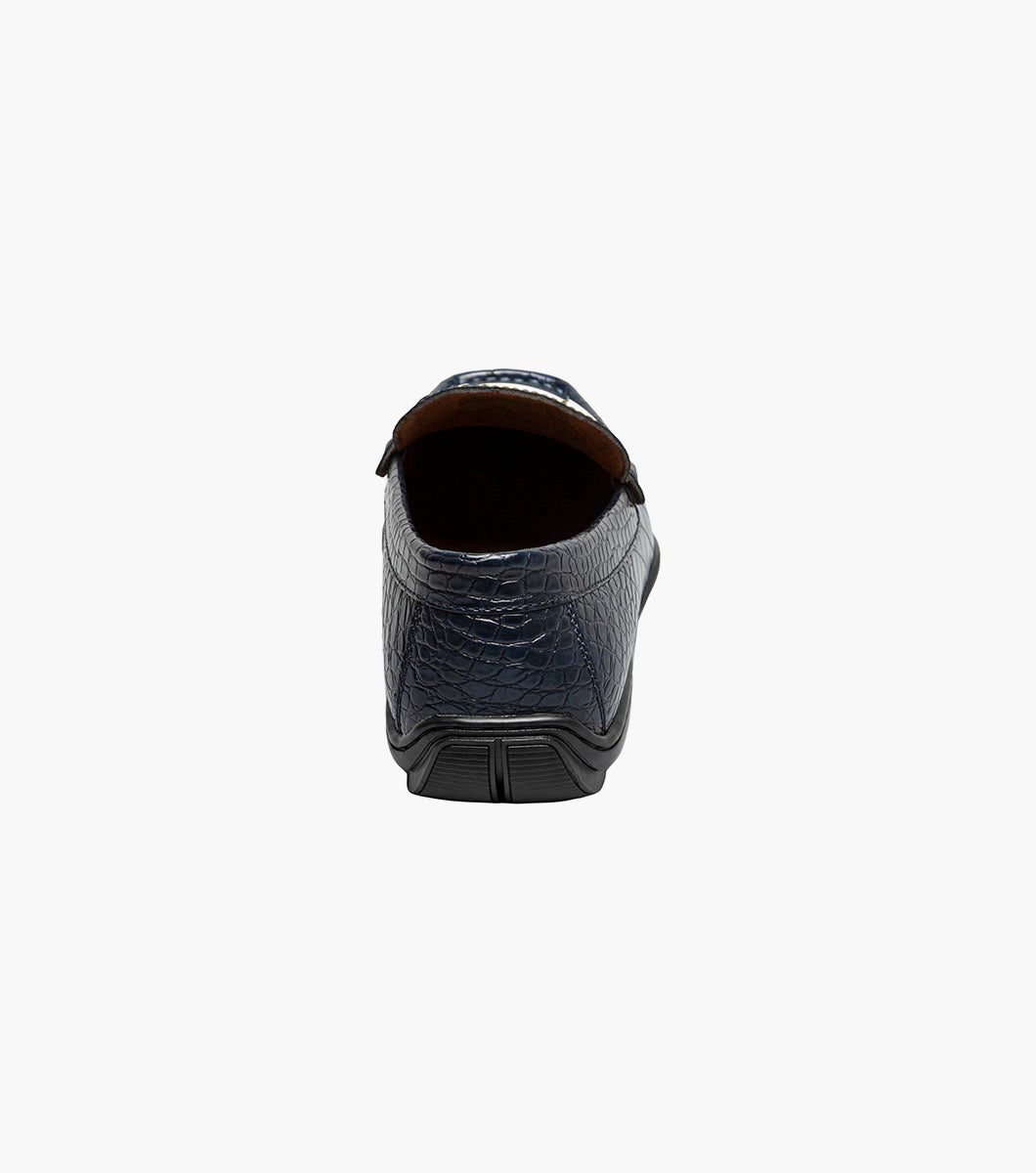 Stacy Adams Embrey Moc Toe Bit Slip On Clearance Men’s Shoes - Navy
