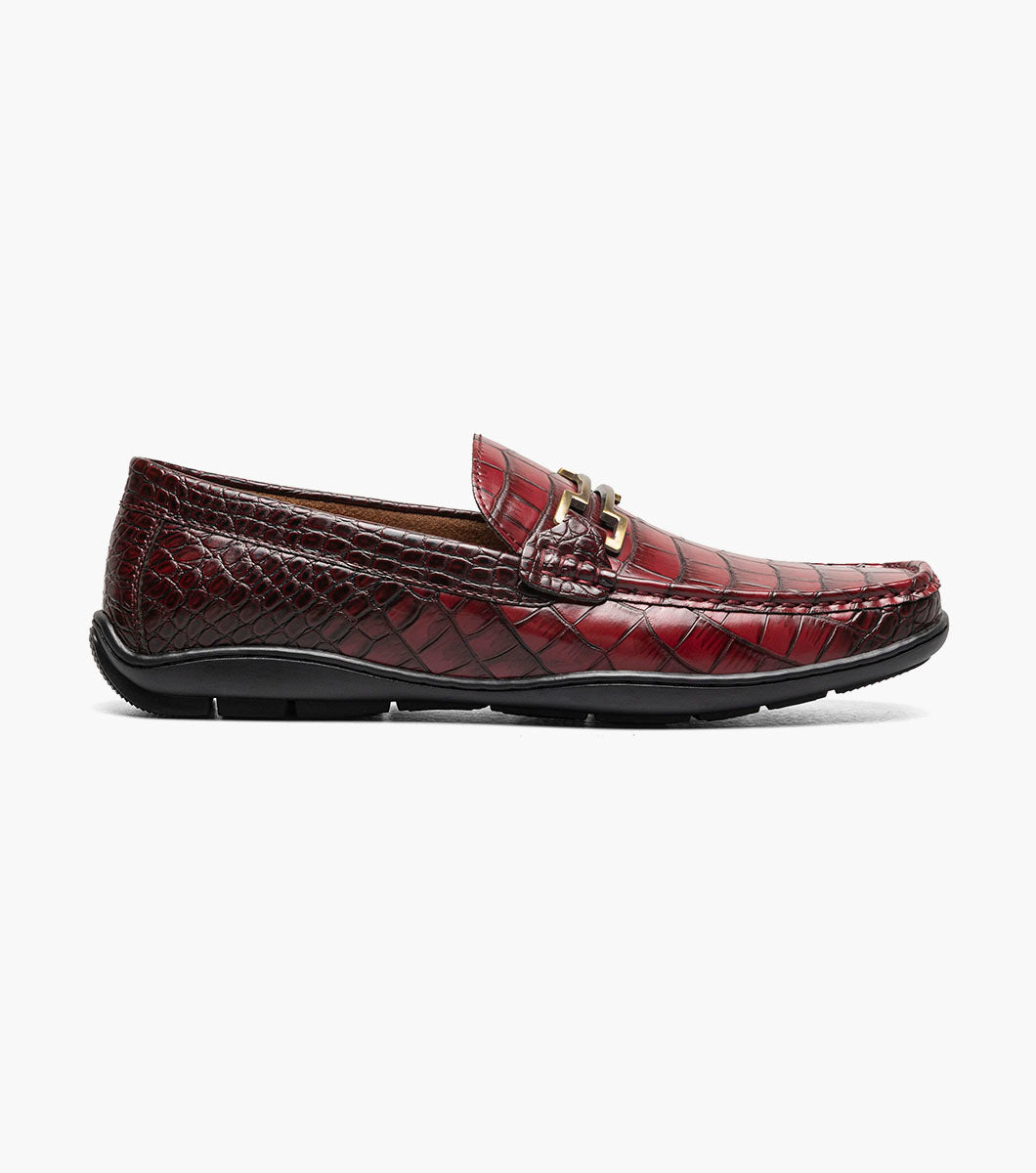 Stacy Adams Embrey Moc Toe Bit Slip On Clearance Men’s Shoes - Wine
