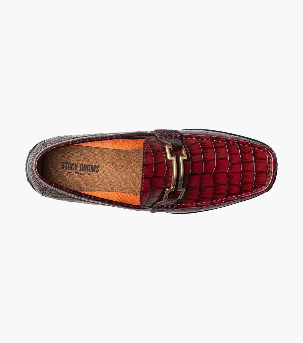 Stacy Adams Embrey Moc Toe Bit Slip On Clearance Men’s Shoes - Wine