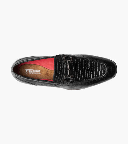 Stacy Adams Feronte Moc Toe Bit Slip On Stacy Adams Last Pairs - Black