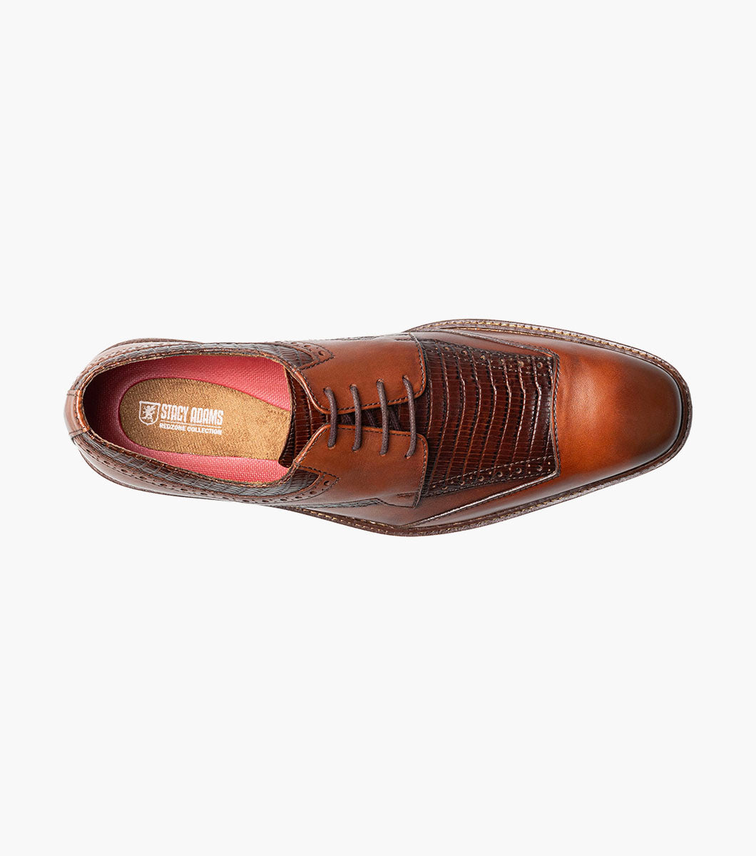 Stacy Adams Gambetta Modified Cap Toe Oxford Clearance Men’s Shoes - Cognac