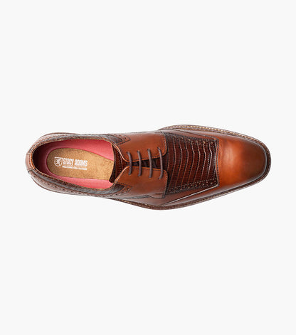 Stacy Adams Gambetta Modified Cap Toe Oxford Clearance Men’s Shoes - Cognac