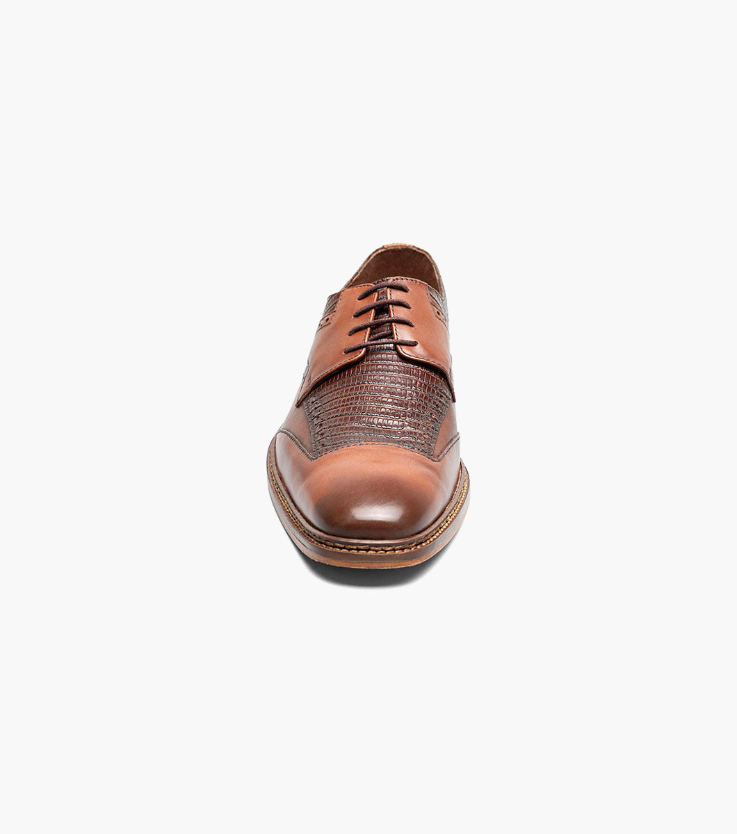 Stacy Adams Gambetta Modified Cap Toe Oxford Clearance Men’s Shoes - Cognac