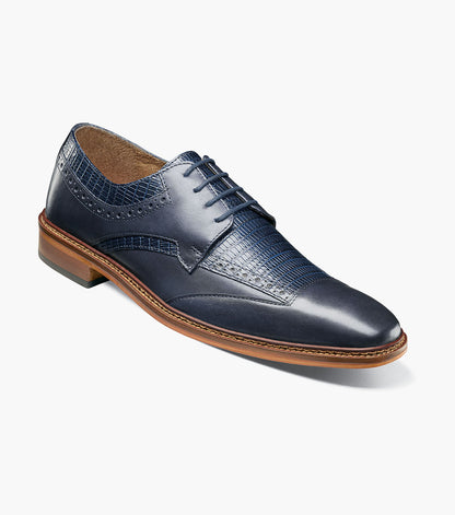 Stacy Adams Gambetta Modified Cap Toe Oxford Clearance Men’s Shoes - Navy