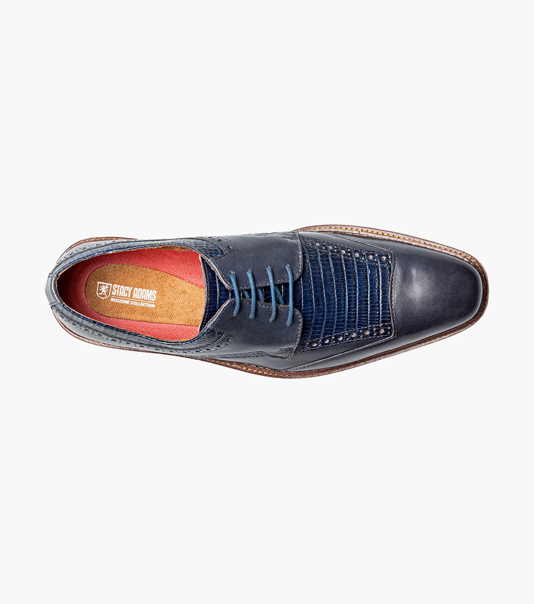 Stacy Adams Gambetta Modified Cap Toe Oxford Clearance Men’s Shoes - Navy