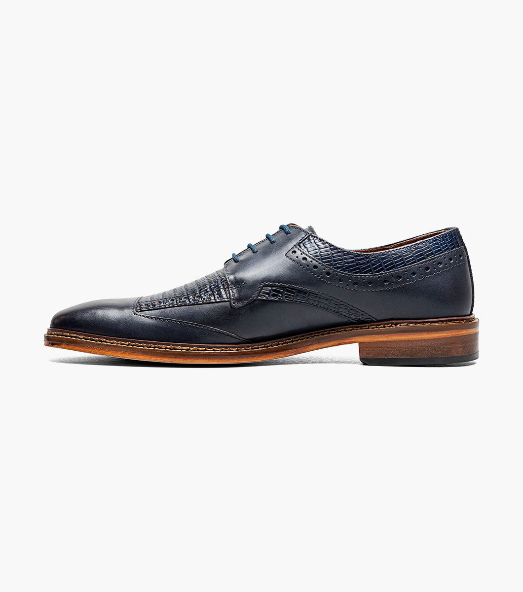 Stacy Adams Gambetta Modified Cap Toe Oxford Clearance Men’s Shoes - Navy