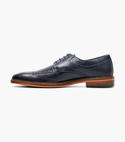 Stacy Adams Gambetta Modified Cap Toe Oxford Clearance Men’s Shoes - Navy
