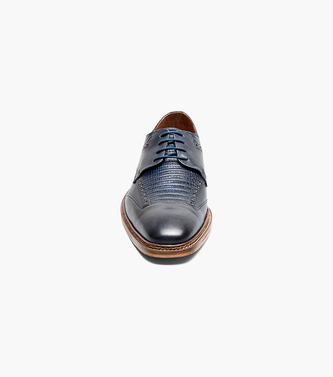 Stacy Adams Gambetta Modified Cap Toe Oxford Clearance Men’s Shoes - Navy