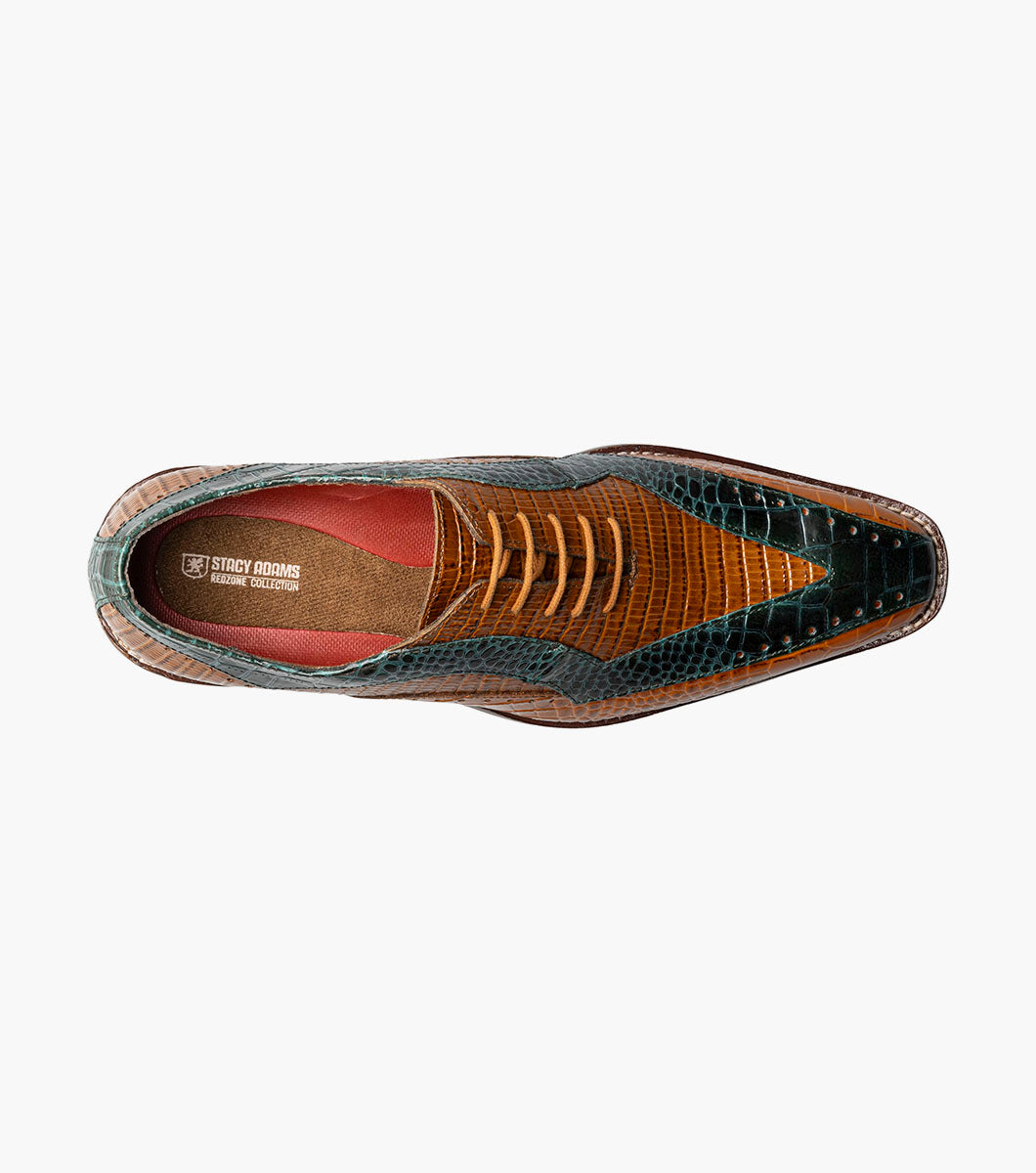 Stacy Adams Tallero V-Tip Oxford Men’s Dress Shoes - Tan Multi