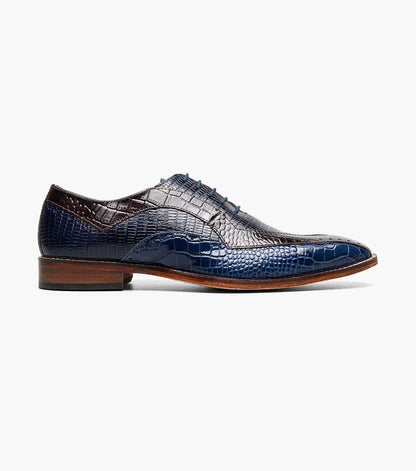 Stacy Adams Tallero V-Tip Oxford Men’s Dress Shoes - Dark Blue Multi