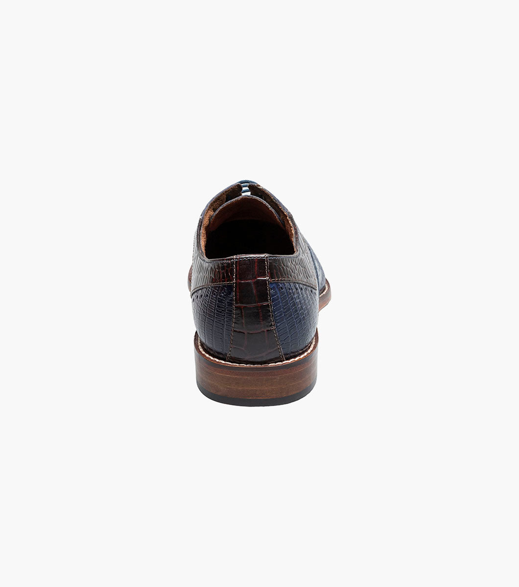 Stacy Adams Tallero V-Tip Oxford Men’s Dress Shoes - Dark Blue Multi