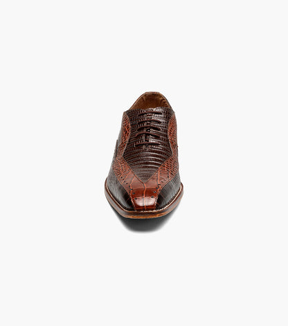 Stacy Adams Tallero V-Tip Oxford Men’s Dress Shoes - Brown Multi