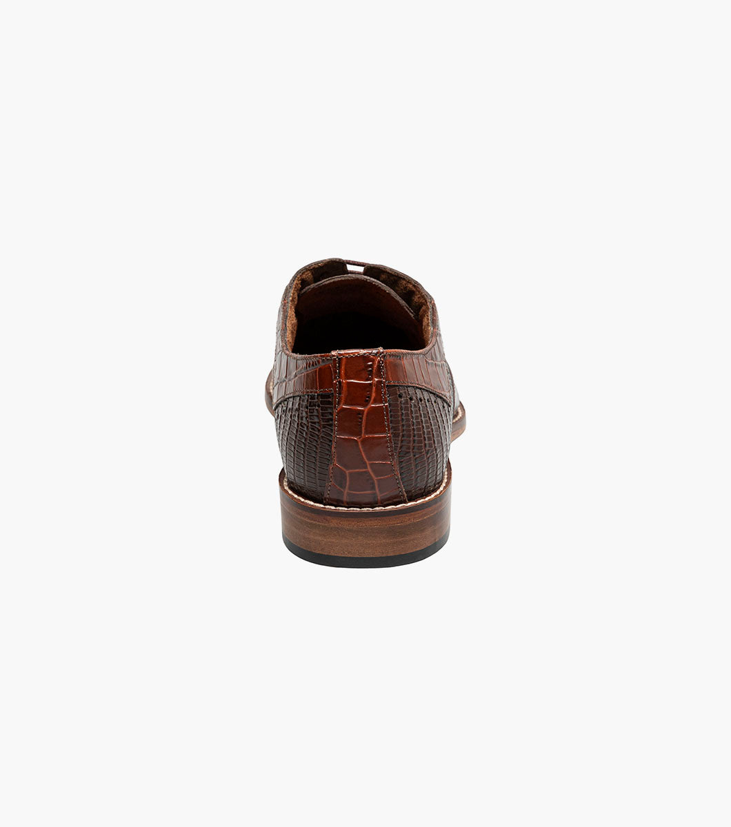 Stacy Adams Tallero V-Tip Oxford Men’s Dress Shoes - Brown Multi