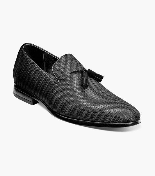 Stacy Adams Tazewell Plain Toe Tassel Slip On Men’s Dress Shoes - Black