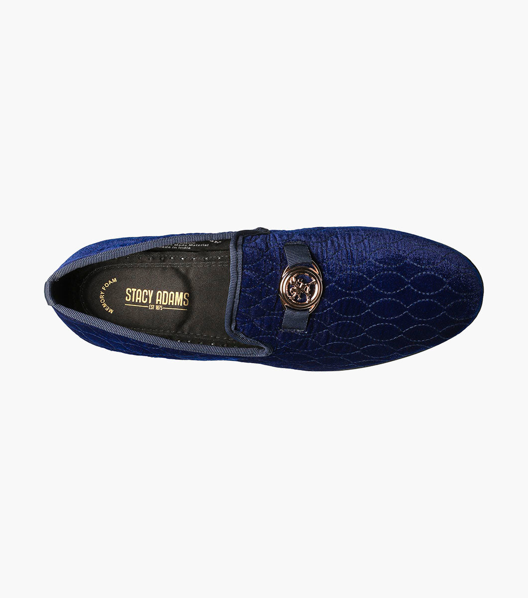 Stacy Adams Valet Slip On Bit Loafer Men’s Dress Shoes - Blue