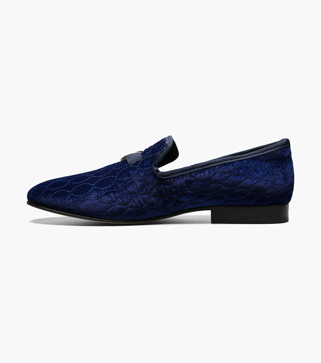 Stacy Adams Valet Slip On Bit Loafer Men’s Dress Shoes - Blue