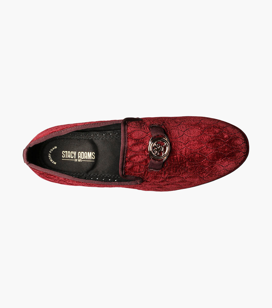 Stacy Adams Valet Slip On Bit Loafer Men’s Dress Shoes - Burgundy