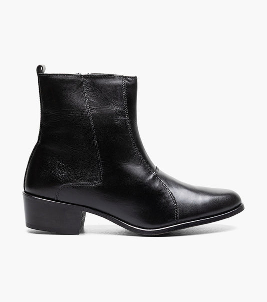 Stacy Adams Santos Side Zip Boot Men’s Dress Shoes - Black
