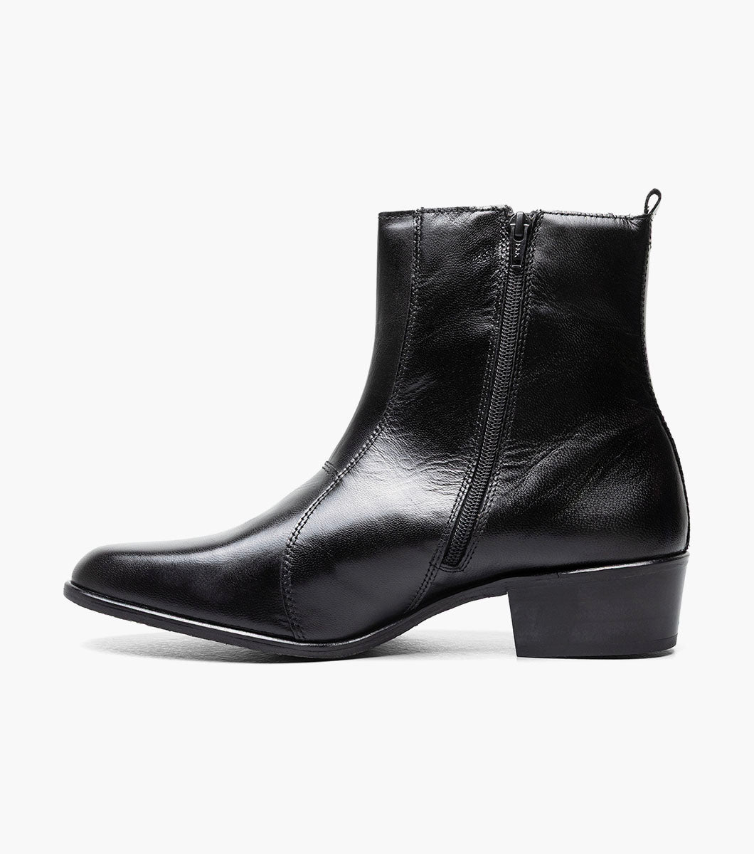 Stacy Adams Santos Side Zip Boot Men’s Dress Shoes - Black