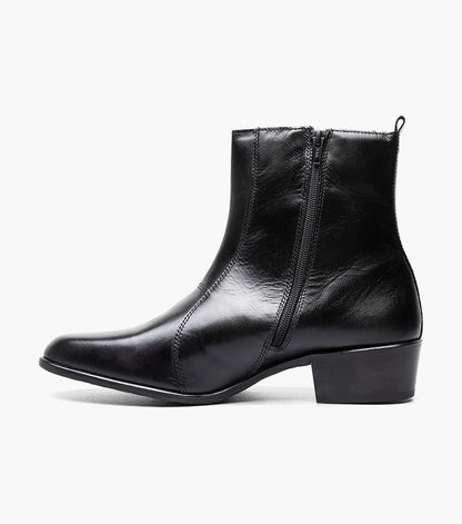 Stacy Adams Santos Side Zip Boot Men’s Dress Shoes - Black