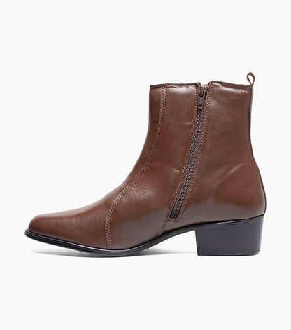 Stacy Adams Santos Side Zip Boot Men’s Dress Shoes - Cognac