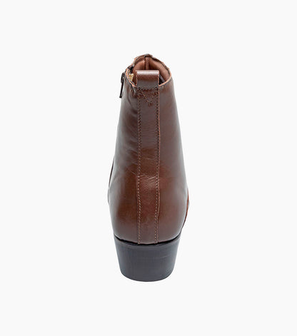 Stacy Adams Santos Side Zip Boot Men’s Dress Shoes - Cognac