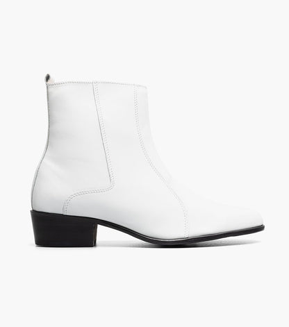 Stacy Adams Santos Side Zip Boot Men’s Dress Shoes - White