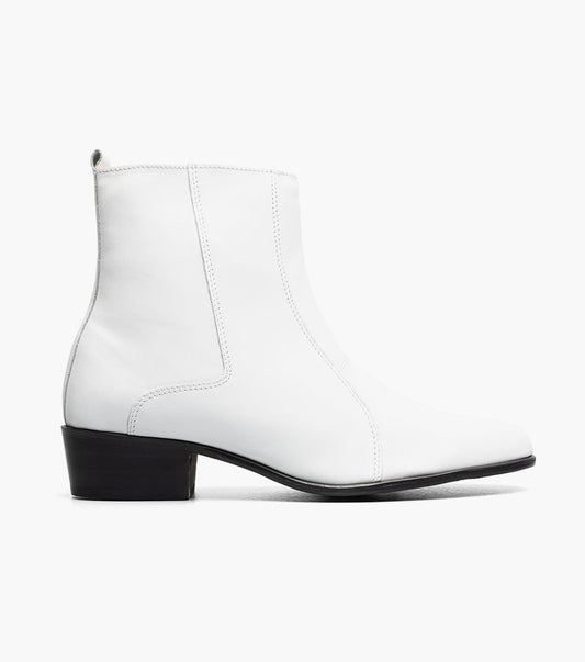 Stacy Adams Santos Side Zip Boot Men’s Dress Shoes - White