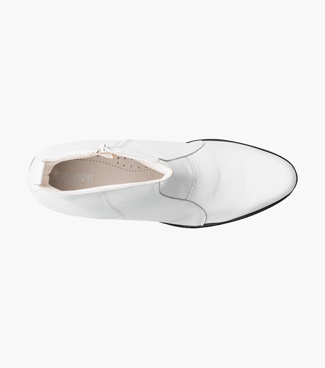 Stacy Adams Santos Side Zip Boot Men’s Dress Shoes - White