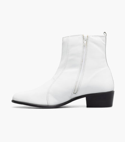 Stacy Adams Santos Side Zip Boot Men’s Dress Shoes - White
