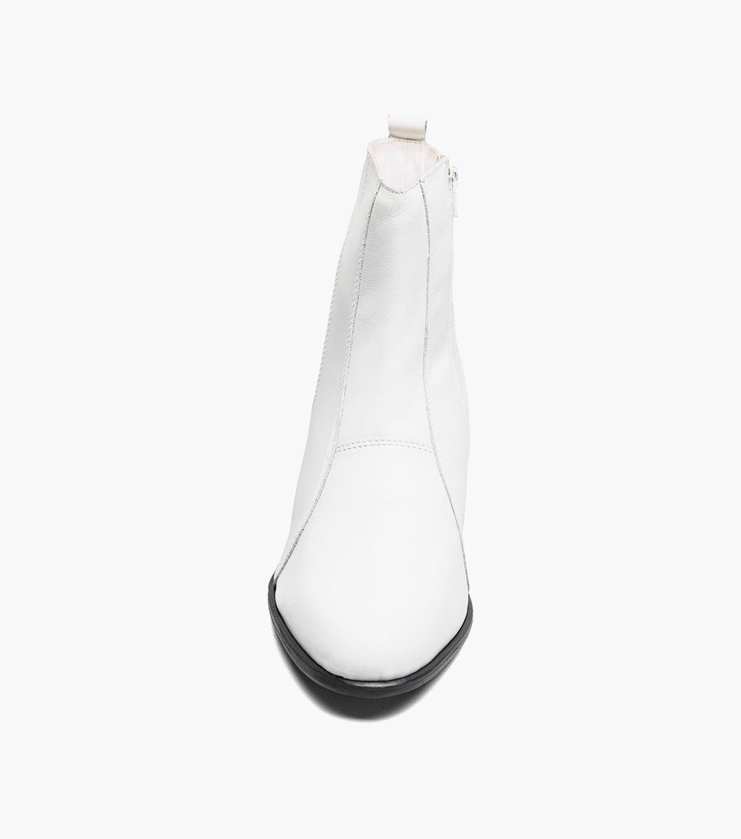 Stacy Adams Santos Side Zip Boot Men’s Dress Shoes - White