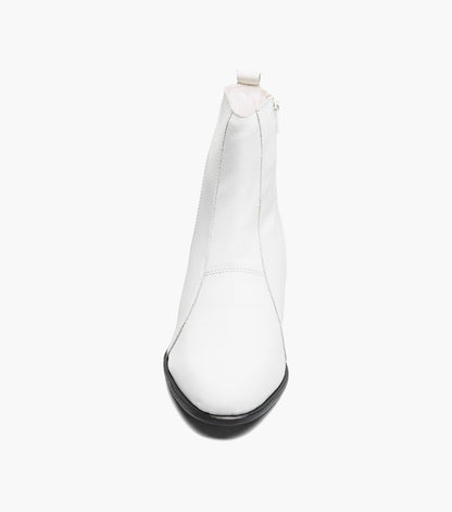 Stacy Adams Santos Side Zip Boot Men’s Dress Shoes - White