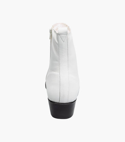 Stacy Adams Santos Side Zip Boot Men’s Dress Shoes - White