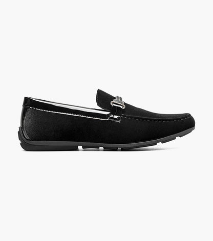 Stacy Adams Sheridan Moc Toe Bit Slip On Men’s Loafers & Slip Ons - Black