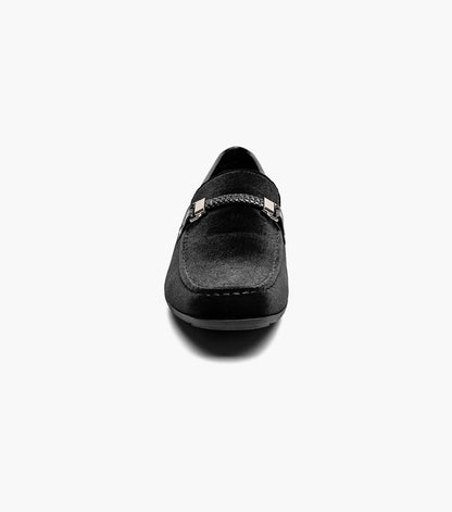Stacy Adams Sheridan Moc Toe Bit Slip On Men’s Loafers & Slip Ons - Black