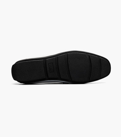 Stacy Adams Sheridan Moc Toe Bit Slip On Men’s Loafers & Slip Ons - White Patent