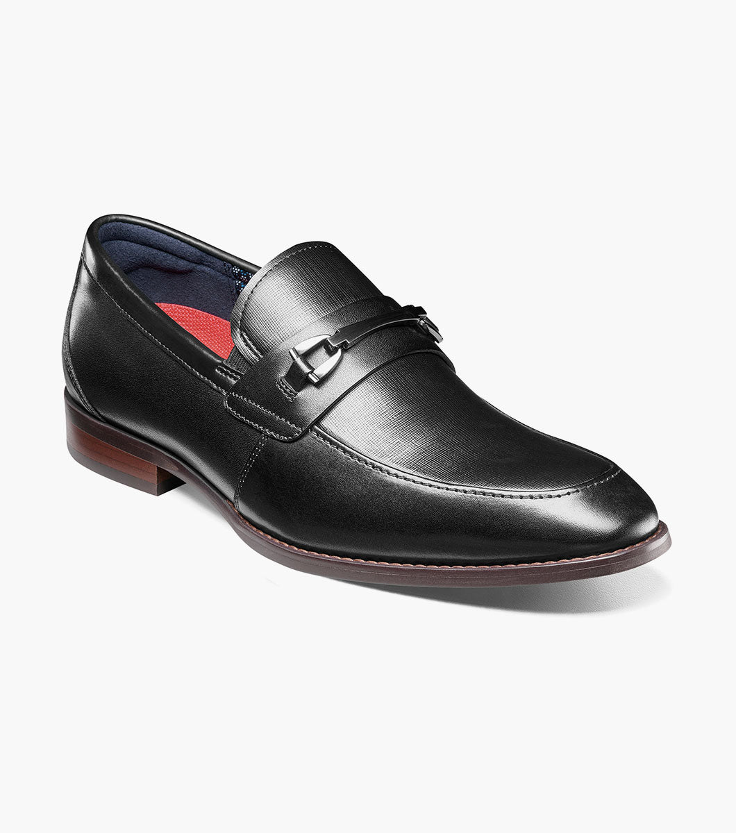 Stacy Adams Kaylor Moc Toe Bit Slip On Men’s Dress Shoes - Black
