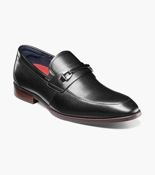 Stacy Adams Kaylor Moc Toe Bit Slip On Men’s Dress Shoes - Black