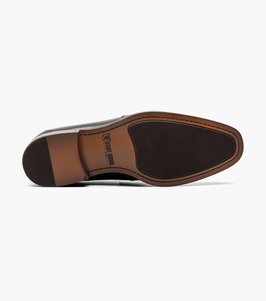 Stacy Adams Kaylor Moc Toe Bit Slip On Men’s Dress Shoes - Black