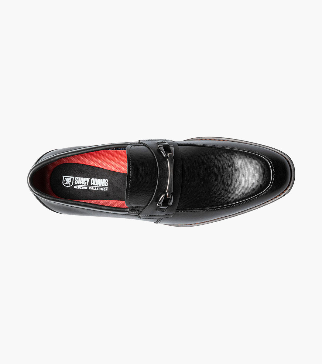 Stacy Adams Kaylor Moc Toe Bit Slip On Men’s Dress Shoes - Black