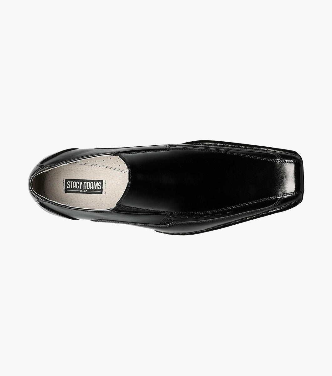 Stacy Adams Templin Bike Toe Loafer Men’s Dress Shoes - Black