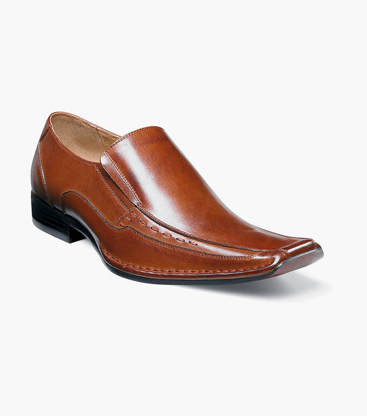 Stacy Adams Templin Bike Toe Loafer Men’s Dress Shoes - Cognac