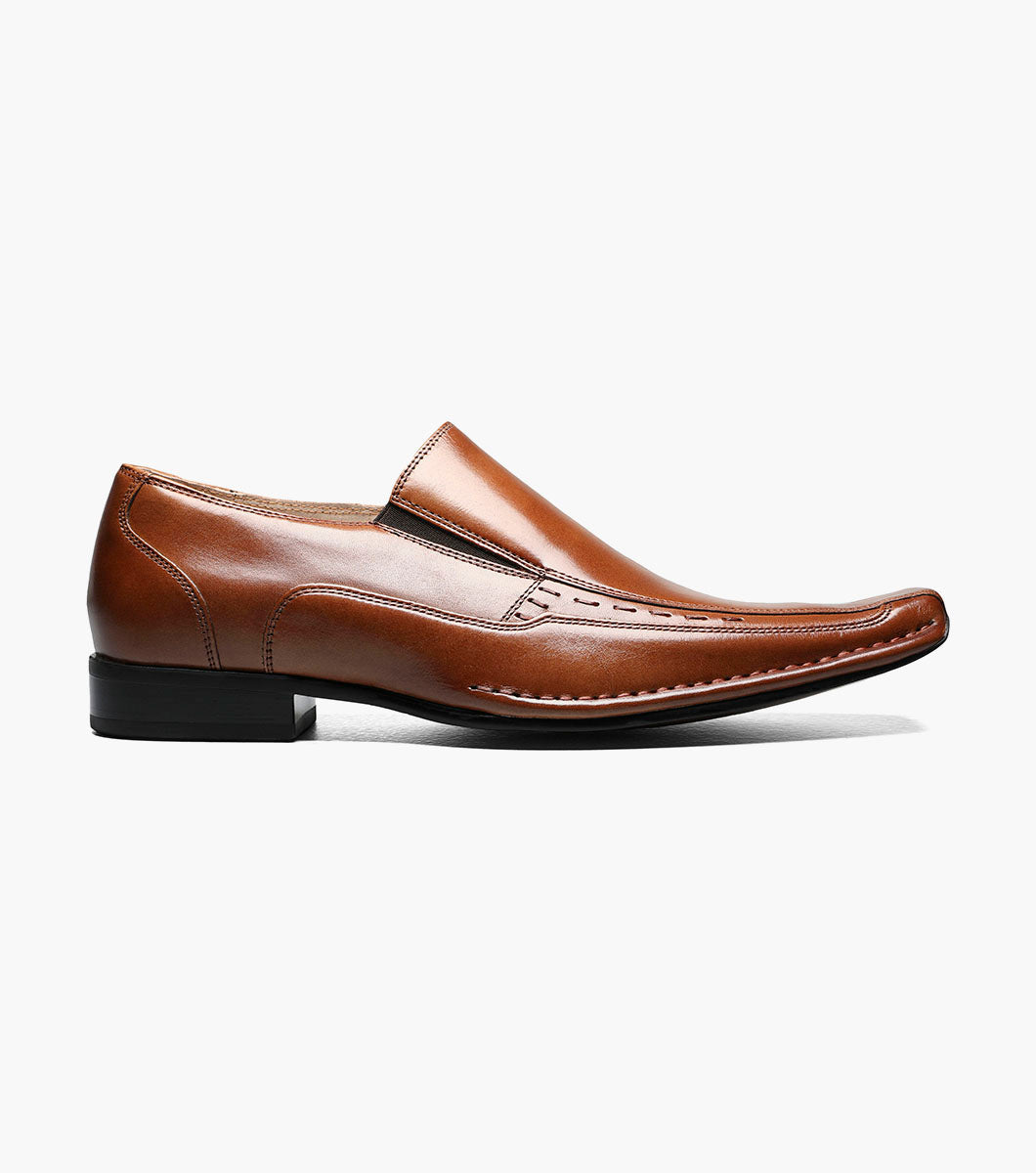 Stacy Adams Templin Bike Toe Loafer Men’s Dress Shoes - Cognac