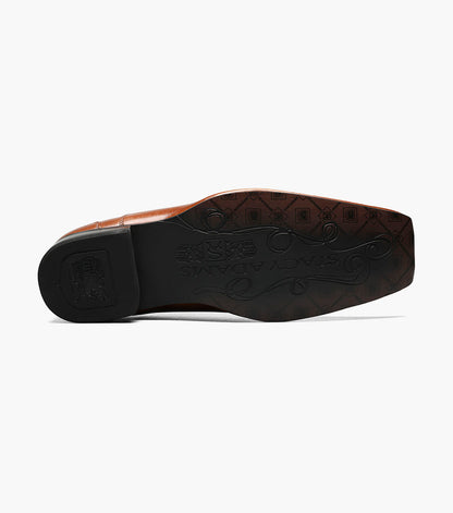 Stacy Adams Templin Bike Toe Loafer Men’s Dress Shoes - Cognac