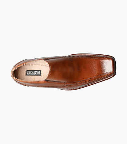 Stacy Adams Templin Bike Toe Loafer Men’s Dress Shoes - Cognac