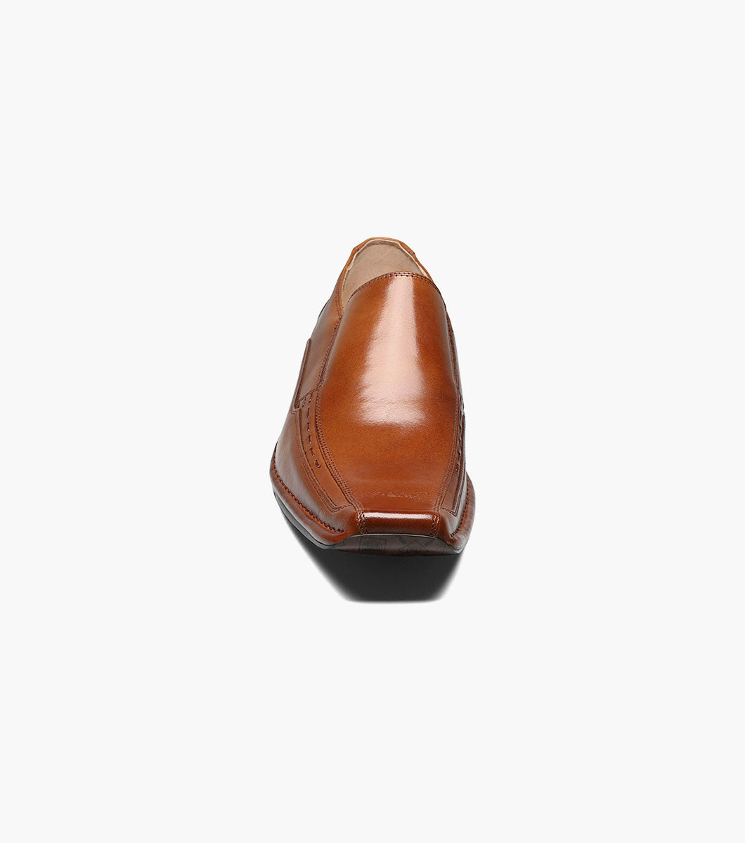 Stacy Adams Templin Bike Toe Loafer Men’s Dress Shoes - Cognac