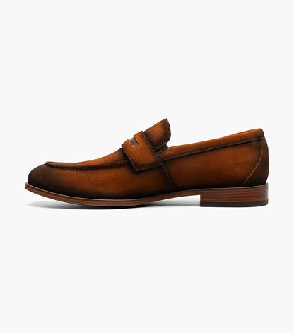 Stacy Adams Burke Moc Toe Saddle Slip On Men’s Dress Shoes - Copper